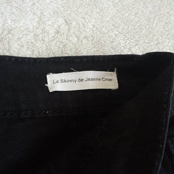 Frame Women's Size 26 Black Film Noir Le Skinny de Jeanne Crop Jeans - Picture 7 of 16
